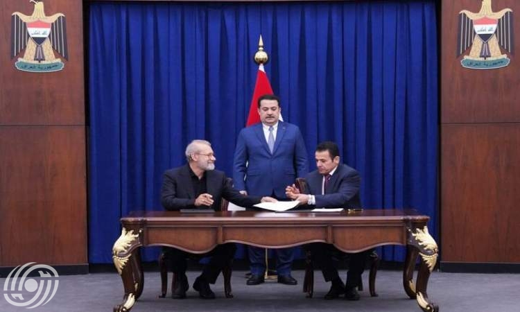لاريجاني والأعرجي يوقعان مذكرة تفاهم أمنية برعاية رئيس الوزراء العراقي