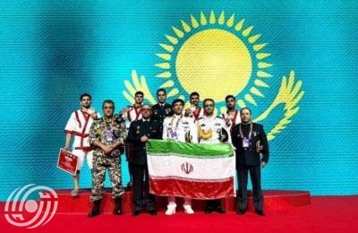 المنتخب الإيراني للمصارعة يحصد المركز الثالث في بطولة العالم العسكرية لكازاخستان