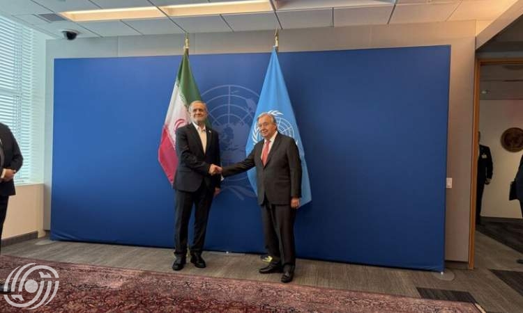 الرئيس الایراني يلتقي الأمين العام للأمم المتحدة في نيويورك